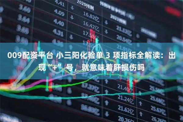 009配资平台 小三阳化验单 3 项指标全解读：出现“+” 号，就意味着肝损伤吗